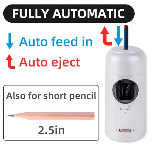 Electric Pencil Sharpener for Jumbo Pencils, Hands-Free, Auto-Feed - Ages 7-11.5