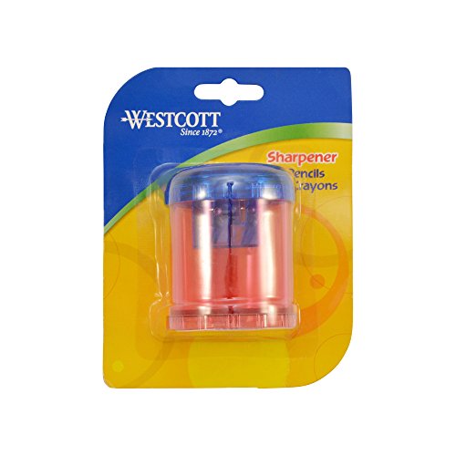 Westcott Assorted Color Pencil and Crayon Sharpener, Single
