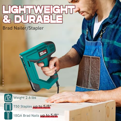 NEU MASTER 2 in 1 Electric Nail Gun/Staple Gun for Light Duty Projects NTC0060