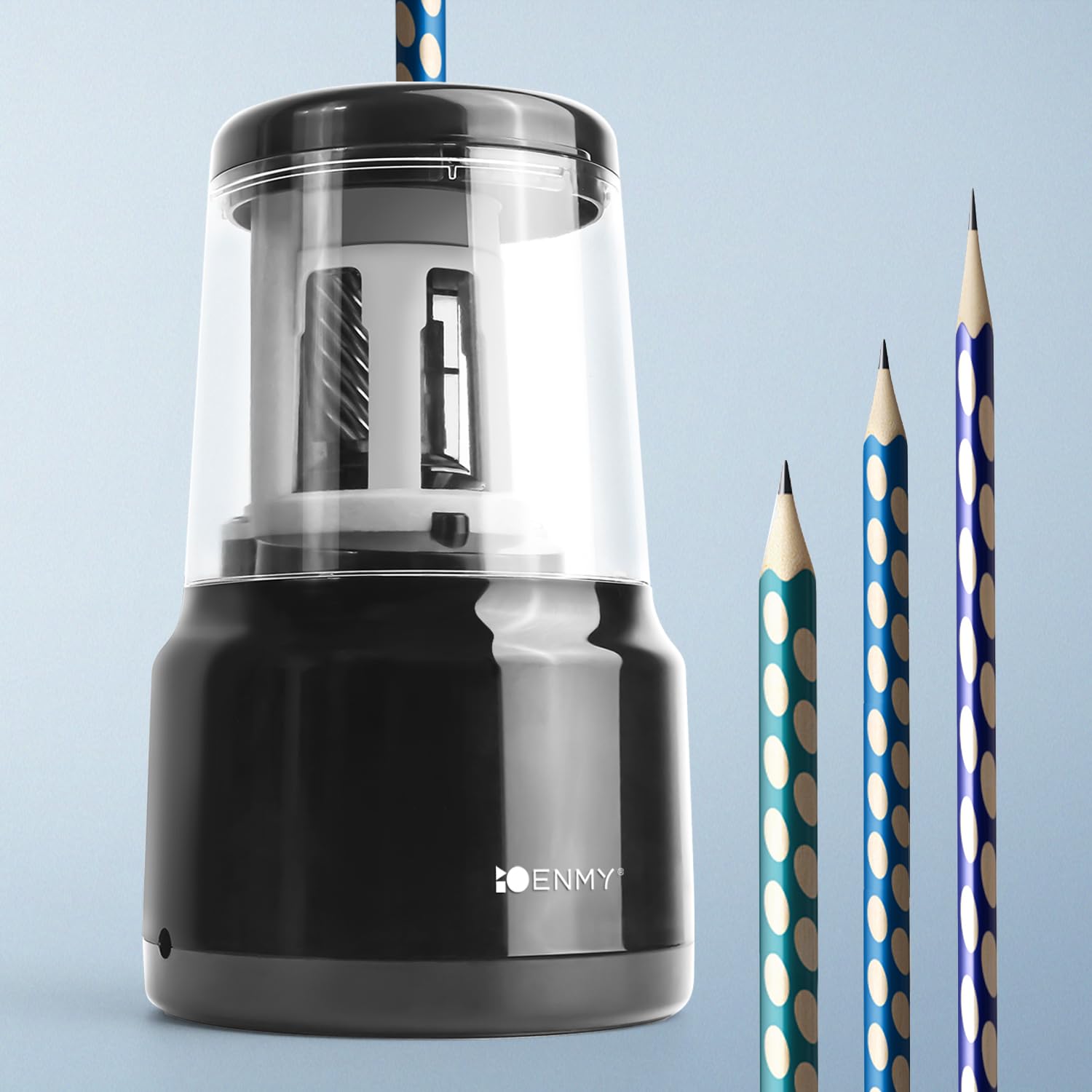 ENMY Heavy-Duty Electric Pencil Sharpener USB/Battery Operated for No.2 & Colored Pencils