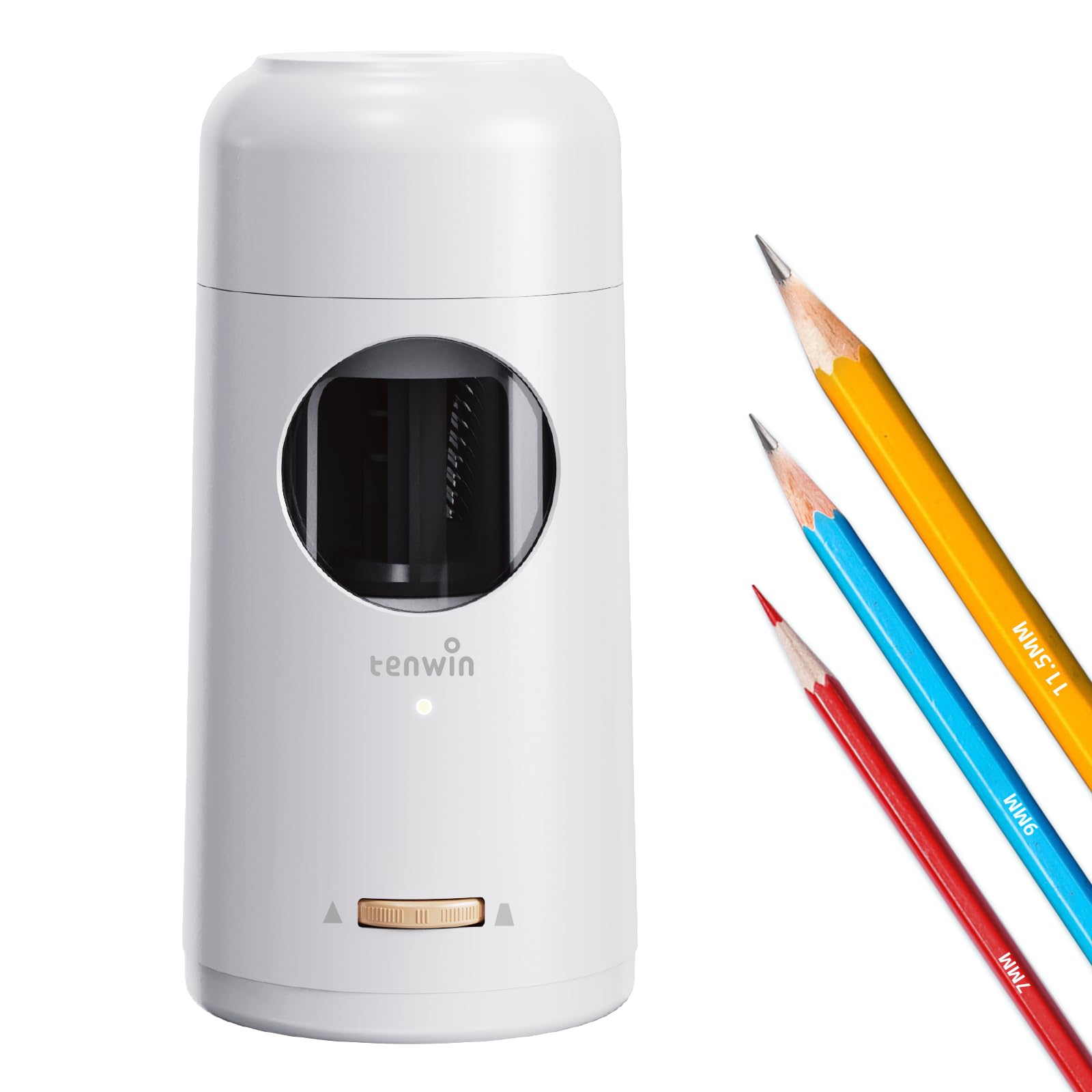 Electric Pencil Sharpener for Jumbo Pencils, Hands-Free, Auto-Feed - Ages 7-11.5