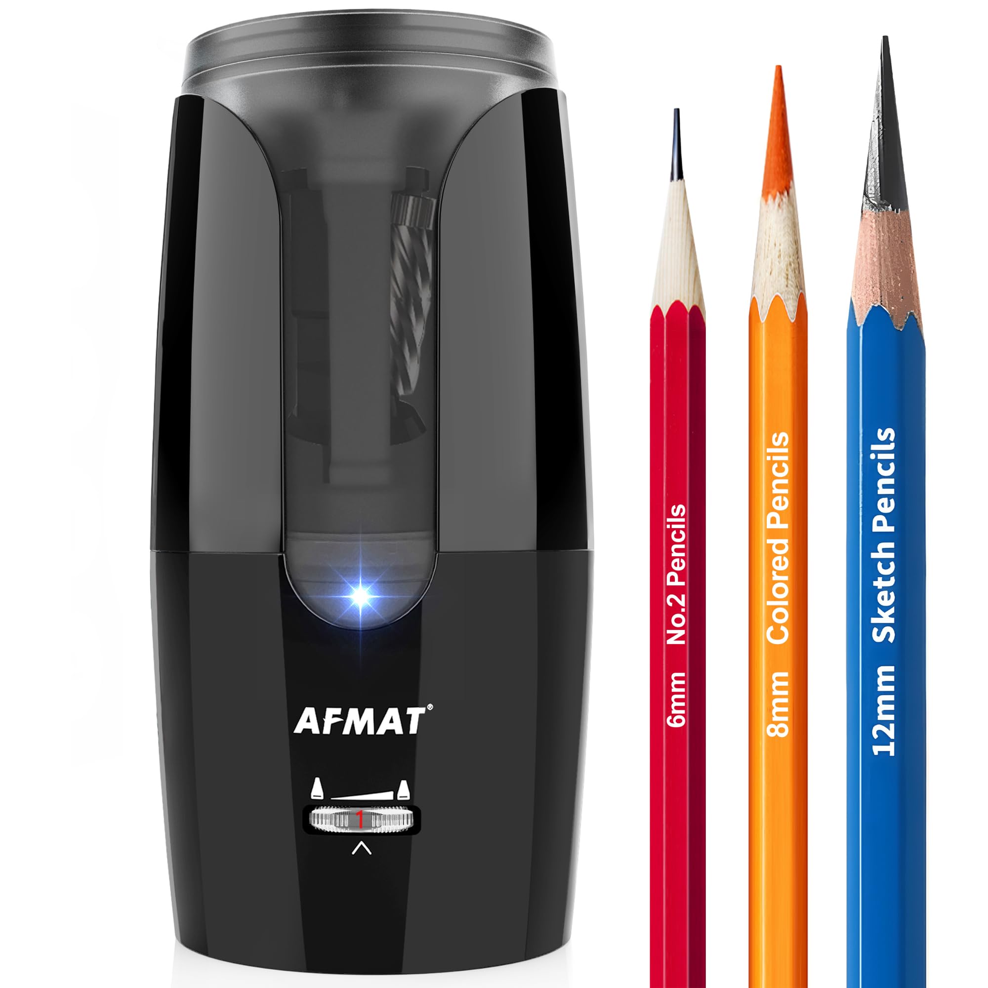 Electric Pencil Sharpener for Artists, Rechargeable, Fast Sharpening, Auto Stop, Long Point